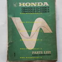 HONDA CB-CL 450 K3-K4-K5 1972 catalogo ricambi ori