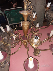 Lampadario 8 luci anni '60