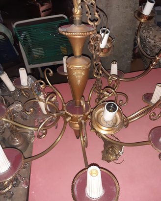 Lampadario 8 luci anni '60