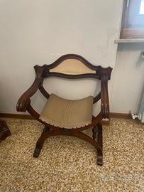 Sedia con braccioli anni 60