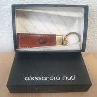 Portachiavi Alessandro MUTI in cuoio con scatola