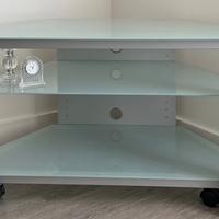 Mobile porta TV in Alluminio e Vetro Satinato