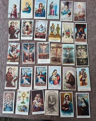 Lotto di 30 antichi santini arte sacra collezione