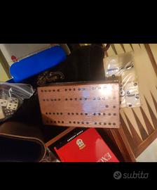 Scacchiera in legno con vari giochi