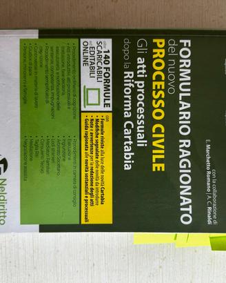 Formulario ragionato del nuovo processo civile