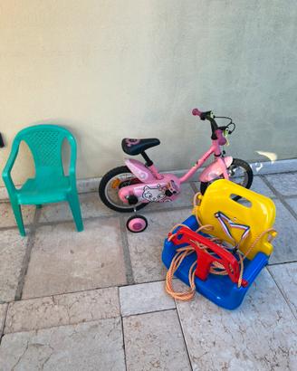 Bici + sedia + altalena