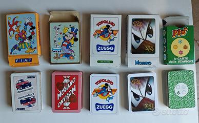 5 mazzi carte da gioco Disney Topolino/PK/Modiano