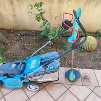 Tagliaerba Makita + Tagliabordi Bosch