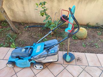 Tagliaerba Makita + Tagliabordi Bosch