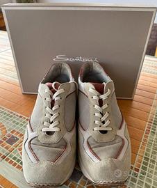 Scarpe Santoni bianco e rosso