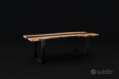 Chestnut and iron table