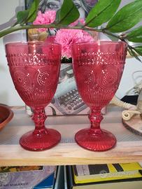Set 2 Calici Vino/Acqua stile Barocco