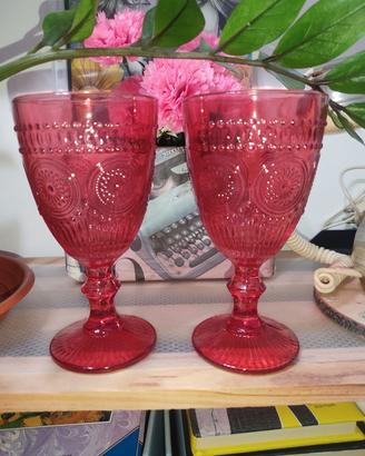 Set 2 Calici Vino/Acqua stile Barocco