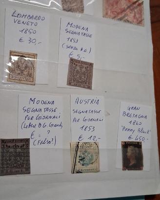 francobolli antihi stati Italia e Germania