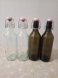 100 Bottiglie da 1/2 litro con tappo ermetico