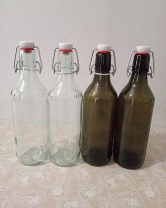 100 Bottiglie da 1/2 litro con tappo ermetico