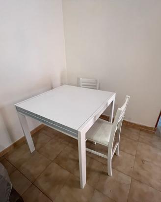 Tavolo 90x90x76cm (raddoppiabile max 180cm)