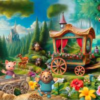 scenografia  fondale  su tessuto