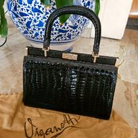 Borsa Viganotti in pelle di coccodrillo
