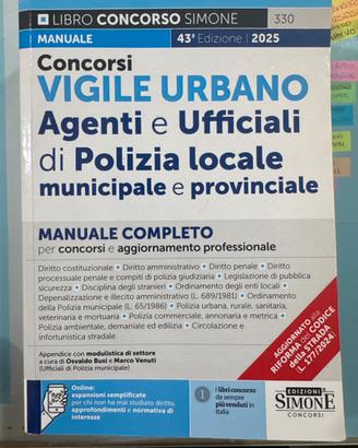 Libro per concorso polizia locale
