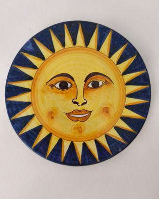 Set 2 PIATTI CERAMICA ARTISTICA VIETRI SOLE LUNA