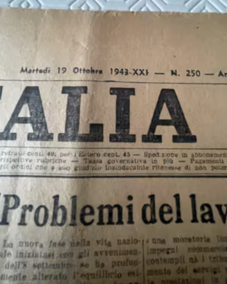 Il giornale d’Italia, del 19 ottobre 1943 