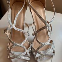 Sandali Rouge Bijoux argento con strass