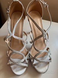 Sandali Rouge Bijoux argento con strass