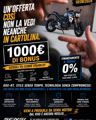 Suzuki GSX-8 T 1000 EURO DI VANTAGGI E TASSO ZERO
