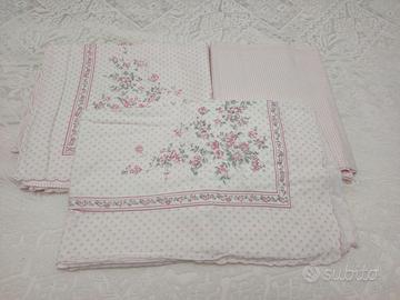 Lenzuola per letto singolo fantasia floreale, rosa