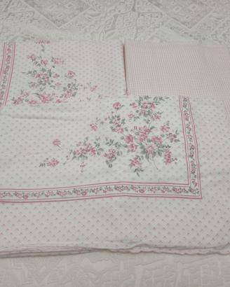 Lenzuola per letto singolo fantasia floreale, rosa