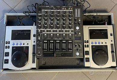Console Dj - Mixer Gemini e 2 Pioneer CDJ 100s