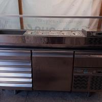 Piano da lavoro pizzeria rifrigerato