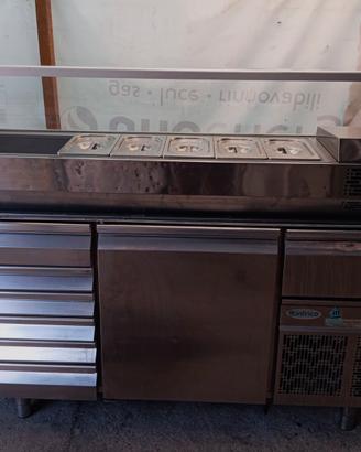 Piano da lavoro pizzeria rifrigerato