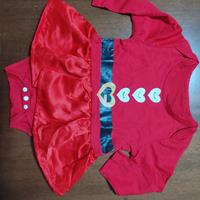 abito neonata tema babbo natale 