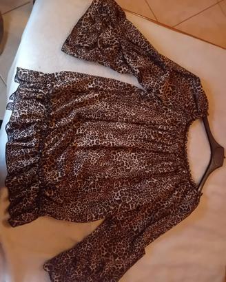 blusa leopardata