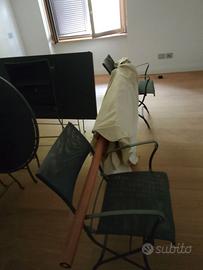 SEDIE IN FERRO DA ESTERNO +TAVOLO Roche Bobois