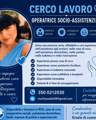 lavoro come badante, pulizie e assistenza