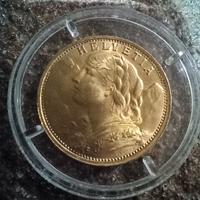 Moneta  oro 20 franchi svizzeri 