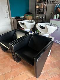 Lavateste,3 specchi com mensola e attes due posti