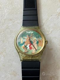 Orologio Forattini - quadrante illustrativo vintag