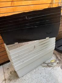 6 cassette di plastica bianco