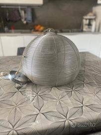 Lampadario da cucina moderno in metallo satinato