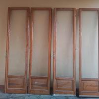 Porte finestre in legno con vetro singolo