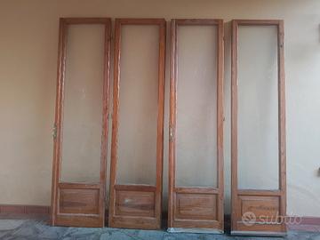 Porte finestre in legno con vetro singolo