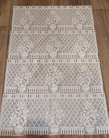 Coppia tende uncinetto filet misura 59,5 x90