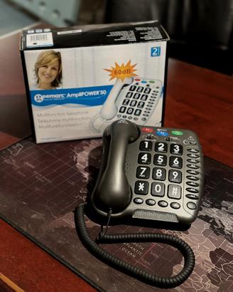 Telefono fisso amplificato NUOVO fino a +60db