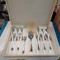 servizio da dolce in oro zecchino