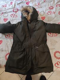 Giubbotto Woolrich da bambina verde originale 