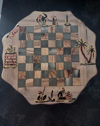 Scacchiera in legno di ulivo
